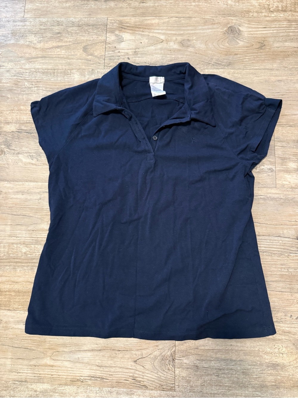 Danskin Navy Short-Sleeve Polo Tee